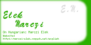 elek marczi business card